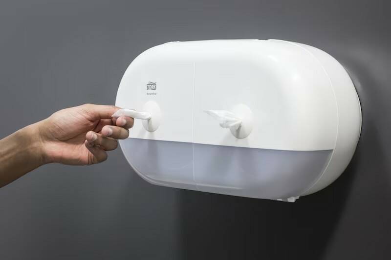 Диспенсер для туалетной бумаги в мини-рулонах Tork SmartOne® Twin Mini Elevation (белый, 2 рулона)
