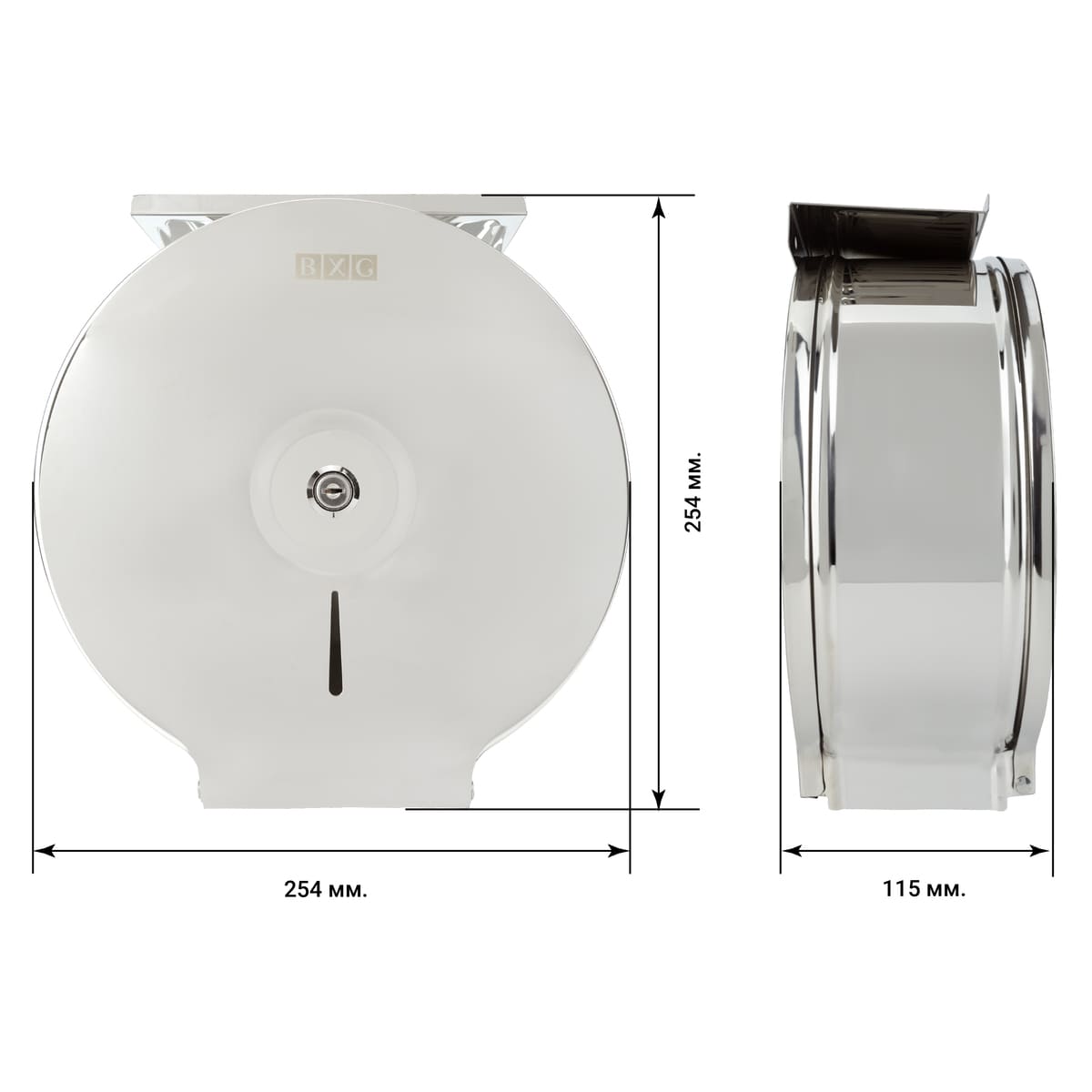 Диспенсер туалетной бумаги BXG PD-5005AC New (антивандальный)