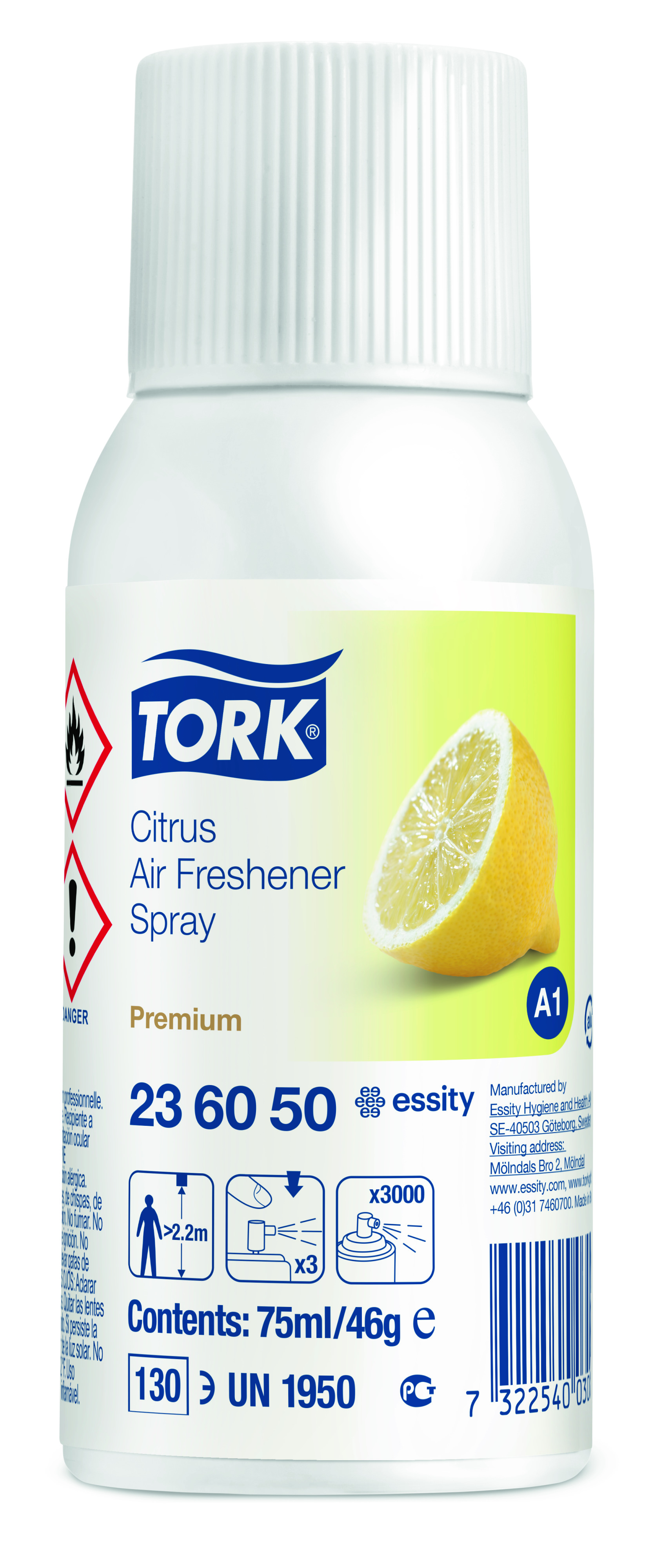 Аэрозольный освежитель воздуха Tork Premium (цитрусовый аромат)