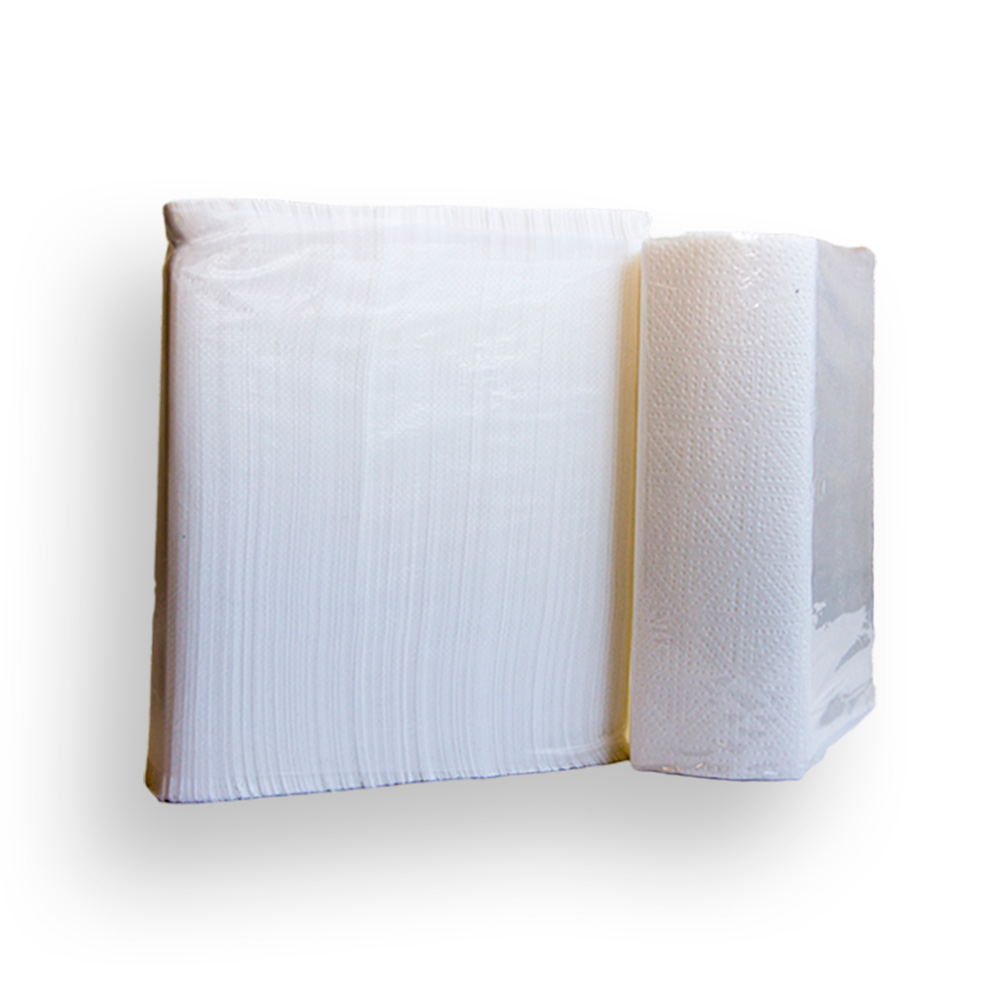 Листовые бумажные двухслойные полотенца Z сложения, 200 листов (17г*2)