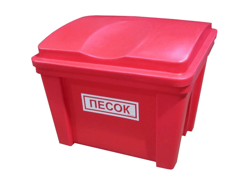 Пластиковый контейнер с крышкой ТанПласт ТП-200 (пожарный ящик для песка)