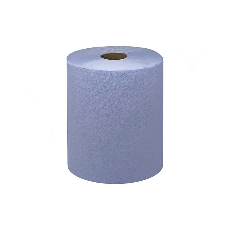 Двухслойная протирочная бумага в рулонах, 175м (синяя)
