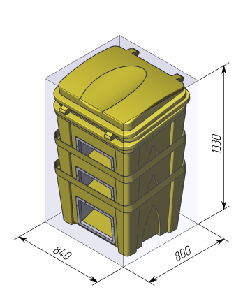 Пластиковый контейнер с крышкой и дозатором ТанПласт ТПП-200
