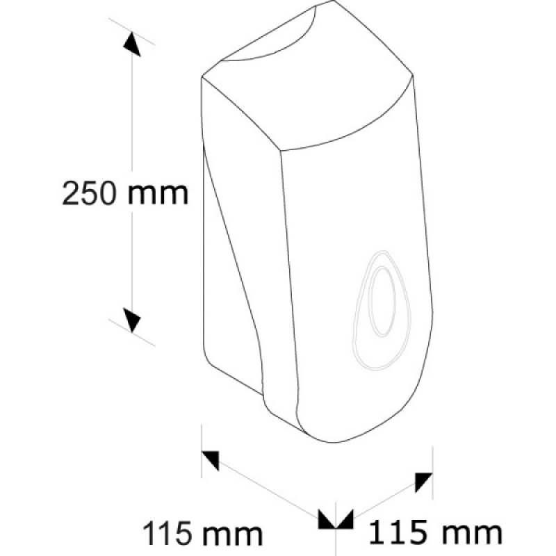 Дозатор мыла-пены Merida Top Unique Line Joy 800мл, капля, матовый (картридж)