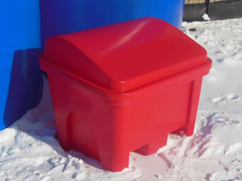 Пластиковый контейнер с крышкой ТанПласт ТП-320 (пожарный ящик для песка)