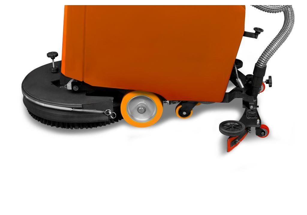 Аккумуляторная поломоечная машина толкаемого типа Метлана М50B (АКБ 76 А·ч и ЗУ), оранжевая