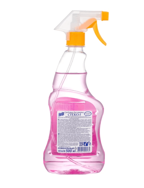 Средство для мытья стекол «Help Ароматы весны», 500мл (розовый)