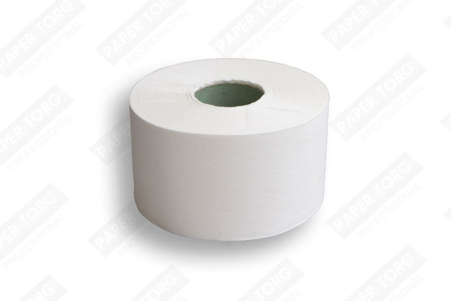 Однослойная туалетная бумага, 200м (отбеленная, на втулке)
