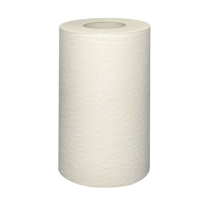 Бумажные однослойные полотенца в рулонах с центральной вытяжкой "Оптимум Мини", 100м H19,5см (белые)