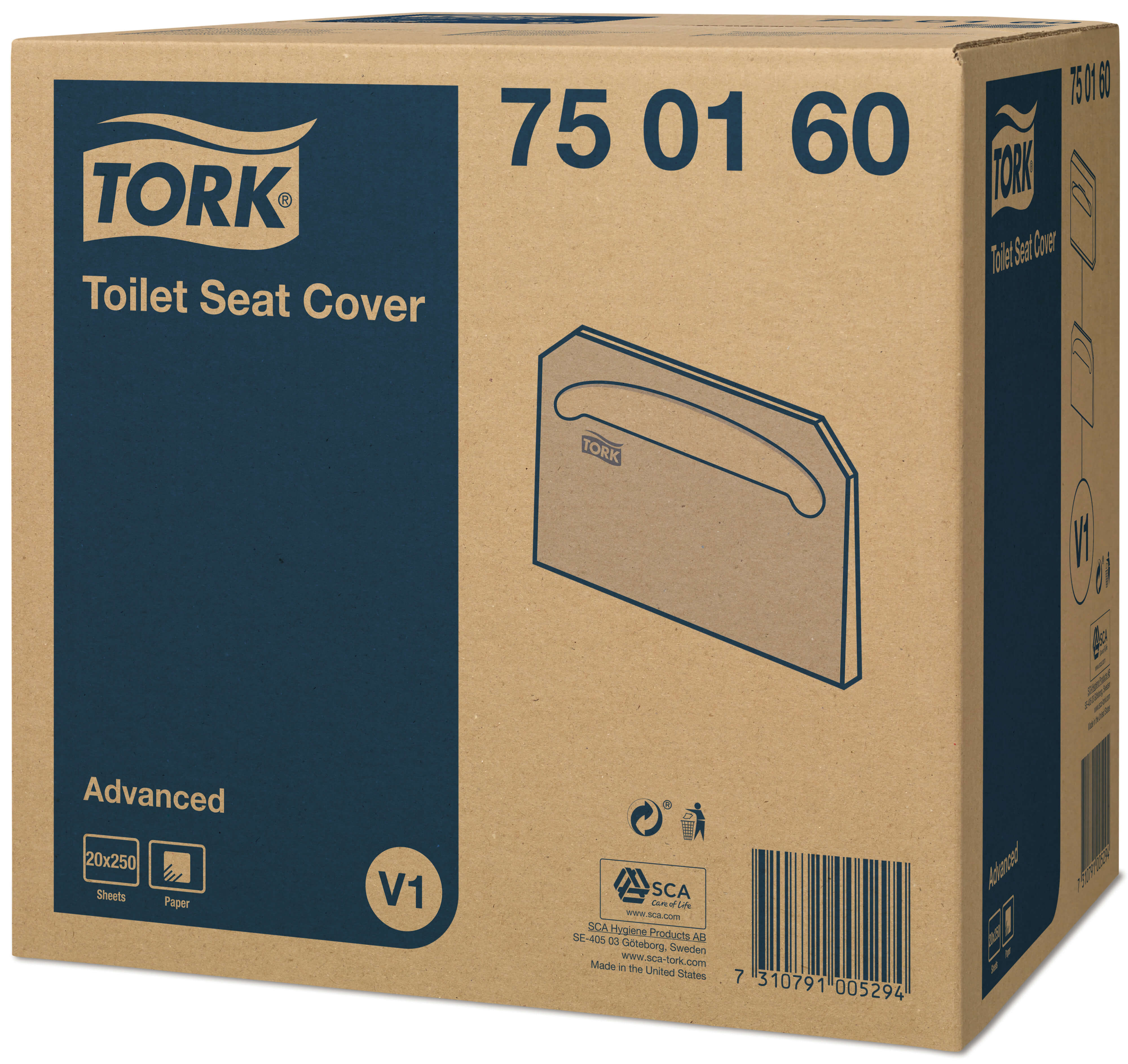 Индивидуальные бумажные покрытия на унитаз Tork Advanced