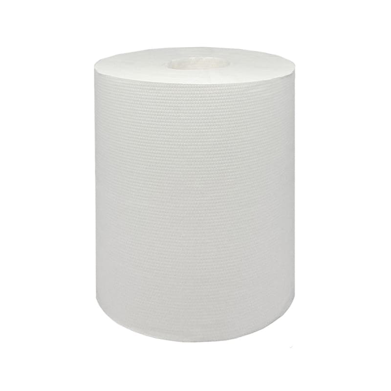 Бумажные однослойные полотенца в рулонах с центральной вытяжкой "Классик Макси", 200м H20см (белые)