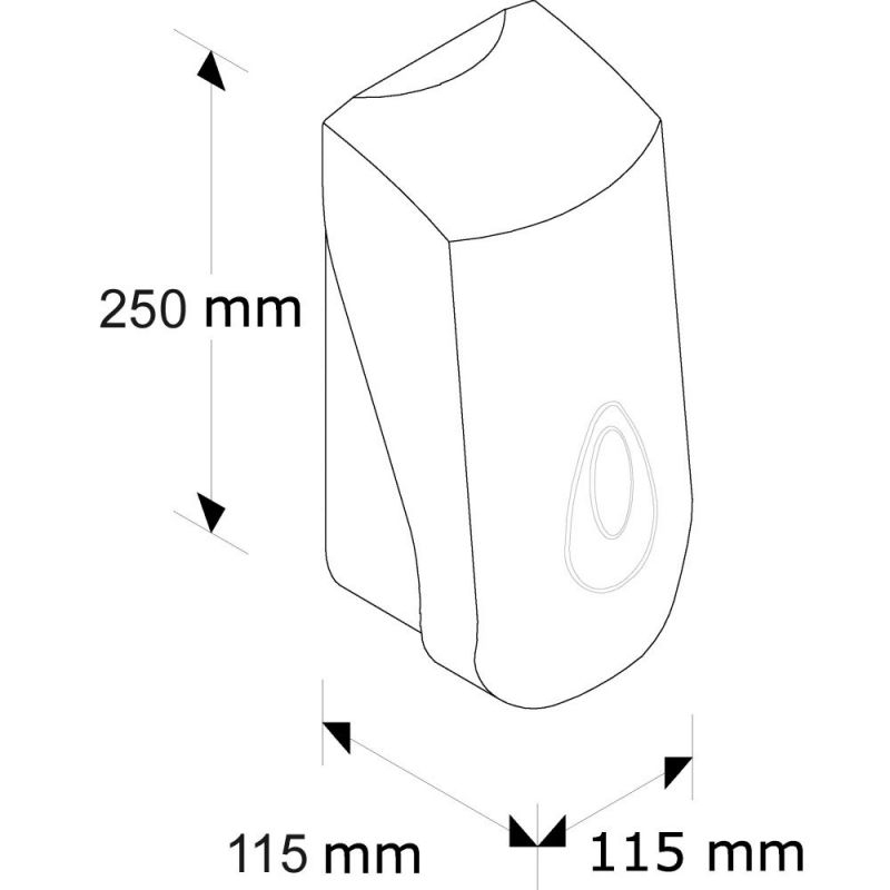 Дозатор жидкого мыла Merida Top Maxi 800мл, серая капля (резервуар)