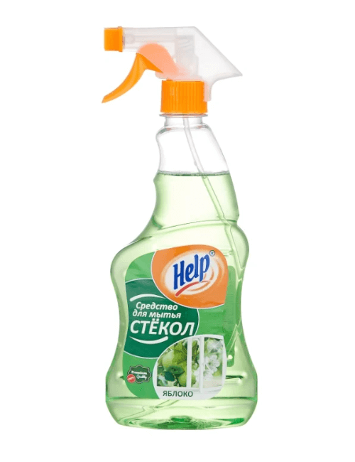 Средство для мытья стекол «Help Яблоко», 500мл (зелёный)