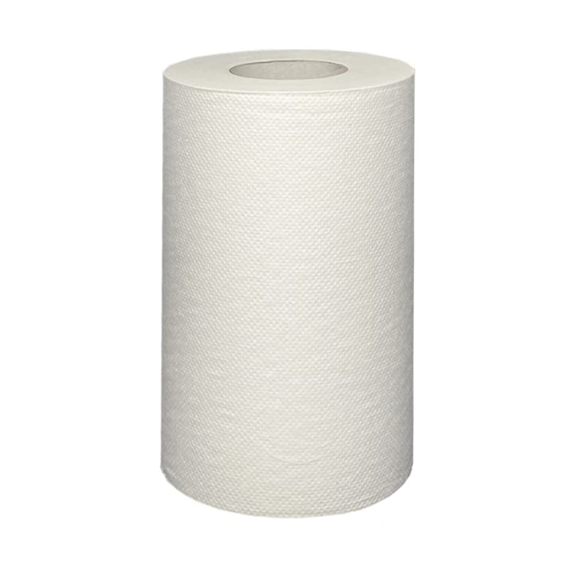 Бумажные однослойные полотенца в рулонах с центральной вытяжкой "Классик Мини", 100м H20см (белые)
